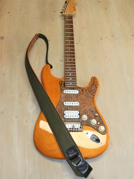 WESTEND - Sangle guitare en cuir véritable 8 cm - Marron 201035